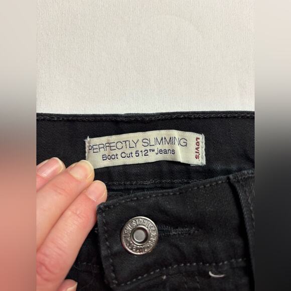 Levi's Perfectly Slimming Women's 6P Black Boot Cut 512 Western Cowgirl Jeans - Picture 3 of 10
